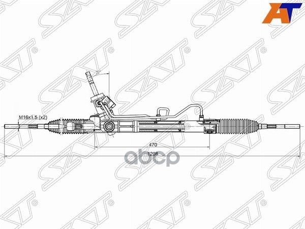 Рейка рулевая Chevrolet Cruze 09-15 / Lacetti 04-13 Sat арт. ST-13337675
