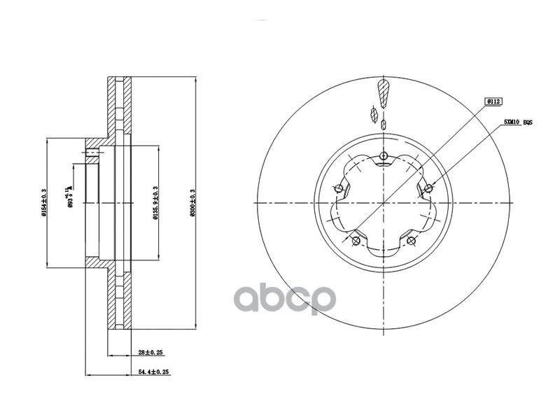 Диск тормозной (Спереди) Ford Transit 06-14 Sat арт. ST-1546747