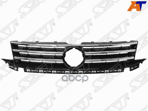 Решетка Радиатора Vw Caddy 15-20 Под Три Полосы/С Хром Молдингом Sat арт. ST-17-0007