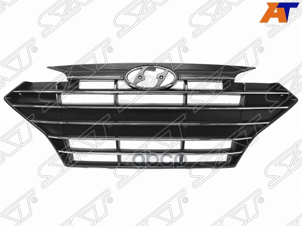 Решетка радиатора Hyundai Elantra 18-20 (Хром) Sat арт. ST-17-0013