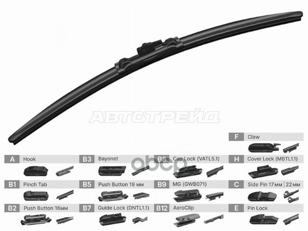 Щетка стеклоочистителя (Бескаркасная/ 28 (700мм)) Sat арт. ST-190-0028