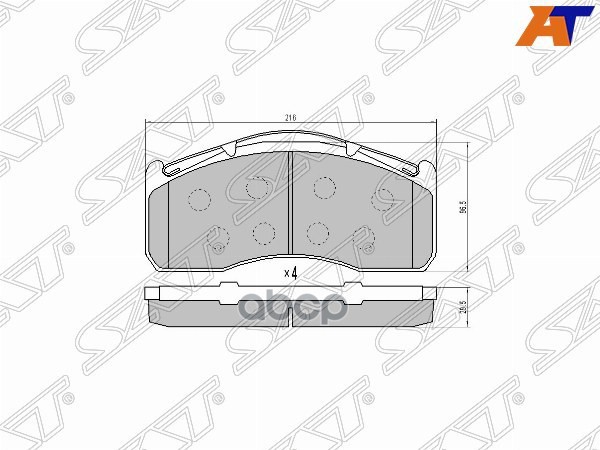 Колодки тормозные (Сзади) Volvo FH 92-12 / FM 92-12 Sat арт. ST-20768101