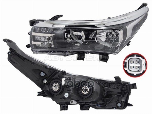 Фара Toyota Corolla (E180) 12-16 (Слева/ Галоген/ Ручная регулировка) Sat арт. ST-212-11Y1L-LDEM2U