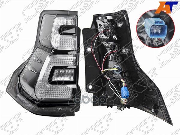 Фонарь задний Toyota Land Cruiser Prado (J150) 17-20 (Слева/ Чёрный) Sat арт. ST-212-19BLL-UE