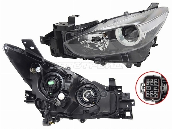 Фара Mazda 3 16-19 / Axela 16-19 (Слева/ Галоген/ С электрокорректором) Sat арт. ST-216-1178LM