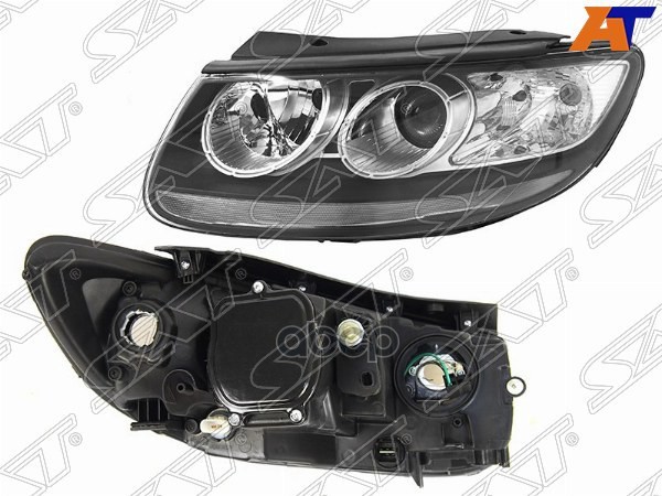 Фара Hyundai Santa Fe 05-12 (Слева/ Галоген/ Ручная регулировка) Sat арт. ST-221-1144L-LDEM2