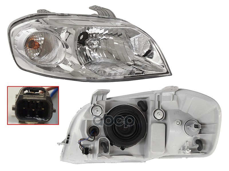 Фара Chevrolet Aveo 05-11 / Daewoo Gentra 05-11 (Справа/ 4D SED/ под электрокорректор) Sat арт. ST-235-1104R-EM