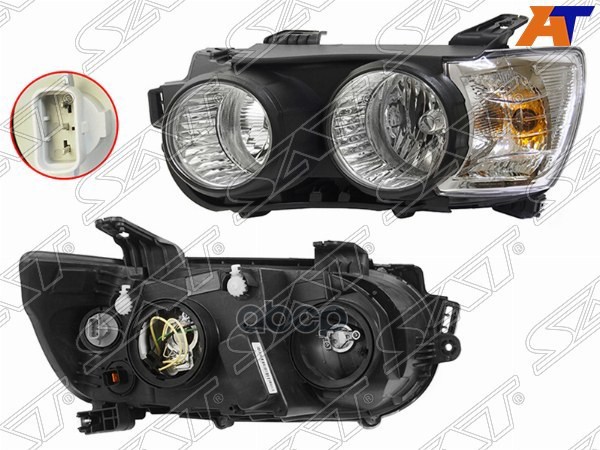 Фара Chevrolet Aveo 11-15 (Слева/ окантовка черная) Sat арт. ST-235-1114L