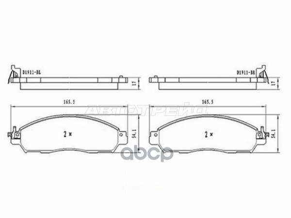 Колодки тормозные (Спереди) Nissan Leaf 17-22 / Serena 16-22 Sat арт. ST-28-0149