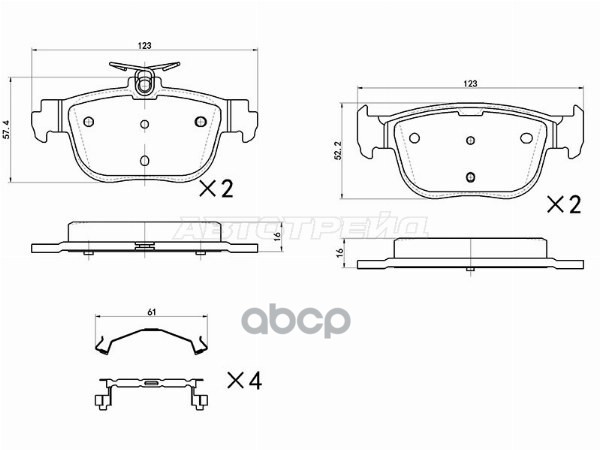 Колодки тормозные (Сзади) Audi A3 20- / Skoda Octavia 19-24 Sat арт. ST-28-0152