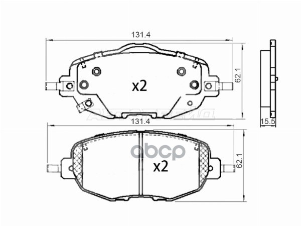 Колодки тормозные (Спереди) Changan UNI-V 21- Sat арт. ST-28-0214