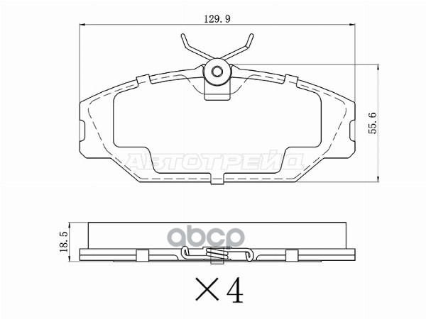 Колодки тормозные (Спереди) Renault Clio 98-01 / Laguna 93-01 Sat арт. ST-28-0233
