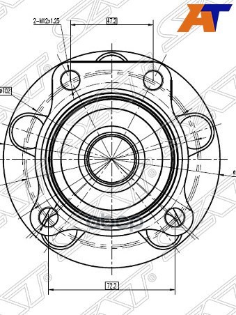 Ступичный узел перед SUBARU FORESTER SH,SJ / IMPREZA GH / LEGACY BP,BL,BM,BR Sat арт. ST-28373-FG000