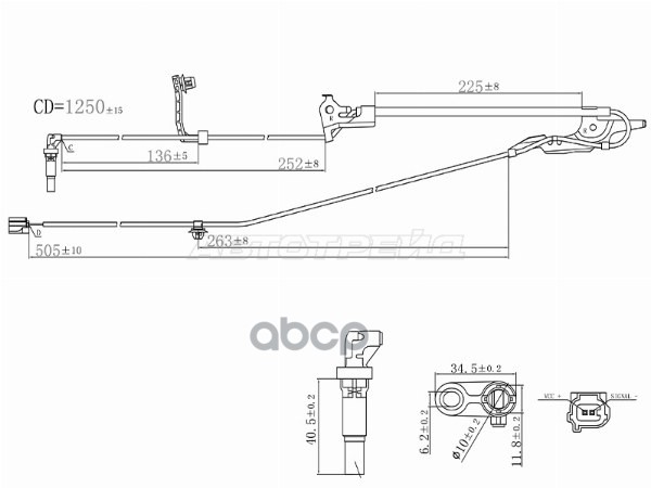 Датчик ABS FR TOYOTA CAMRY 17- RH Sat арт. ST-31-0102