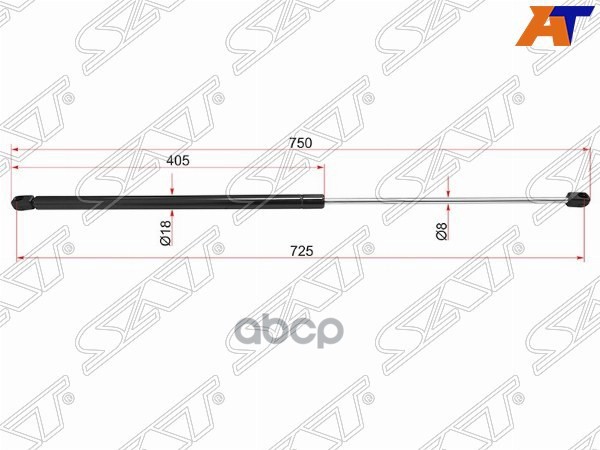 Амортизатор капота Volvo C30 06-13 / C70 05-13 (Справа=Слева) Sat арт. ST-31218478