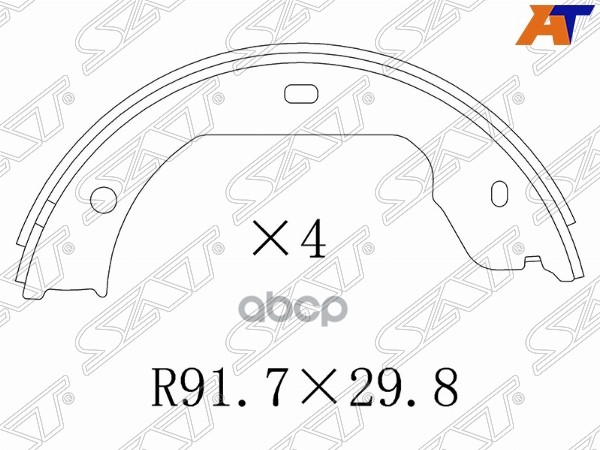 Колодки тормозные барабанные (Сзади/ Стояночный тормоз) BMW 5-Series 95-10 / X5 99-18 Sat арт. ST-313-0003