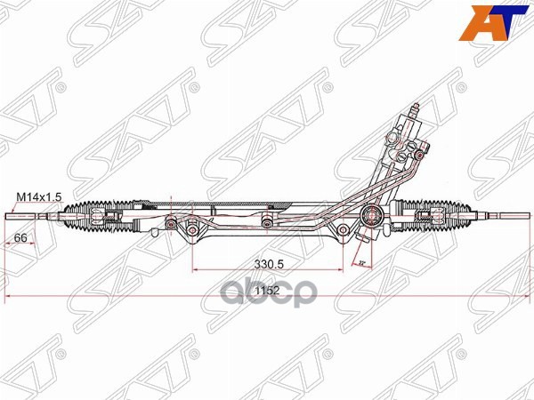 Рейка рулевая BMW X5 99-06 Sat арт. ST-32136761823