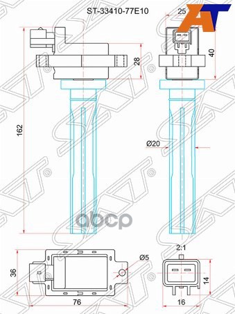 Катушка зажигания SUZUKI GRAND VITARA 05- J20A/VITARA 94-98 H20A Sat арт. ST-33410-77E10