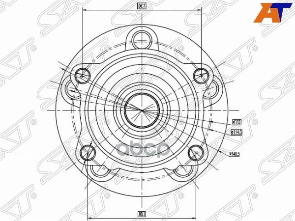 Ступичный узел Mitsubishi Outlander 05-09 / Citroen C-Crosser 07-12 (Справа=Слева/ Сзади/ 4WD) Sat арт. ST-3785A019