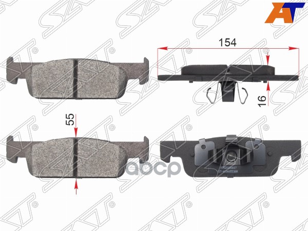 Колодки тормозные (Спереди) Renault Logan 14-22 / Clio 12- Sat арт. ST-410600222R