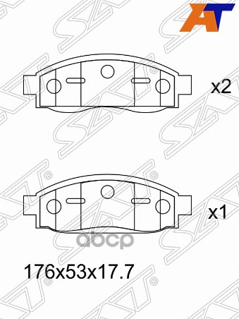 Колодки тормозные (Спереди) Infiniti QX56 04-13 / Nissan Armada 03-16 Sat арт. ST-41060-ZC025