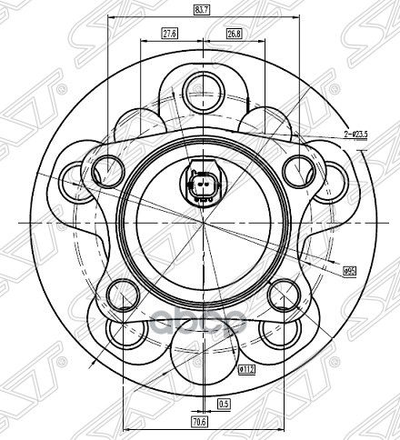 Ступичный узел Toyota Corolla (E150,E180) 06-19 / Auris 06-18 (Справа=Слева/ Сзади) Sat арт. ST-42450-12090