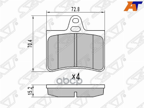 Колодки тормозные (Сзади) Citroen C5 01-17 Sat арт. ST-425217