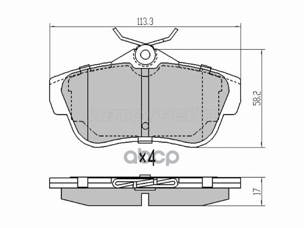 Колодки тормозные (Сзади) Citroen Jumpy 07-17 / Fiat Scudo 96-16 Sat арт. ST-4254.97