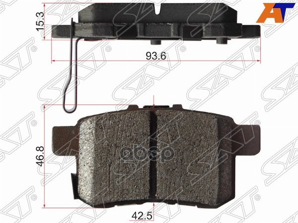 Колодки тормозные (Сзади) Honda Accord 08-13 / Inspire 07-12 Sat арт. ST-43022-TA0-A51