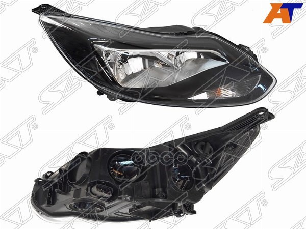 Фара Ford Focus 10-15 (Справа/ С электрокорректором/ Чёрная) Sat арт. ST-431-11A4R-MLDEM2