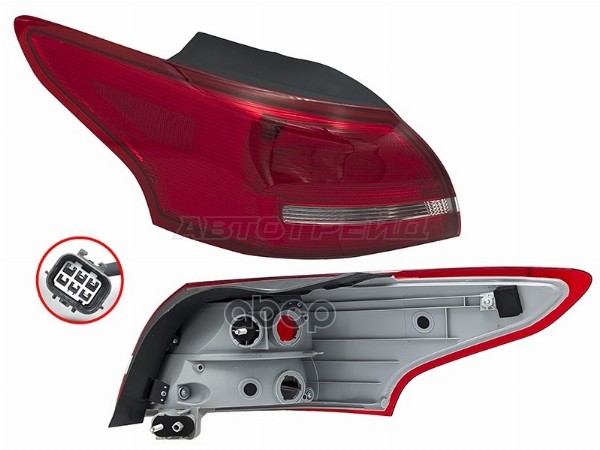 Фонарь задний Ford Focus 14-19 (Слева/ 4D SED) Sat арт. ST-431-19ABL-UE