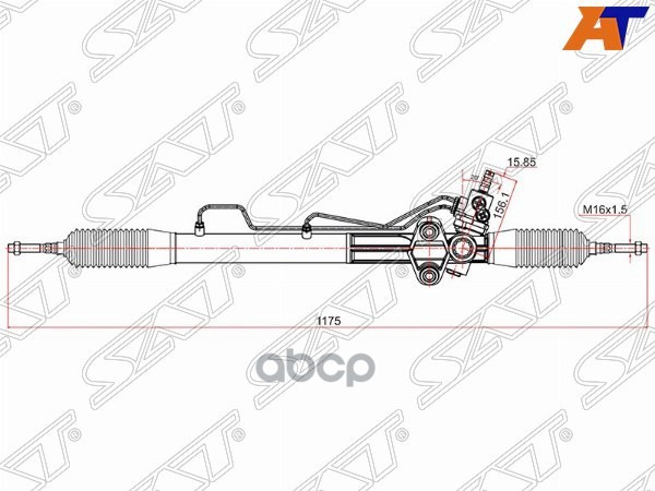 Рейка рулевая Mitsubishi Pajero 06-20 / Montero 06- Sat арт. ST-4410A139