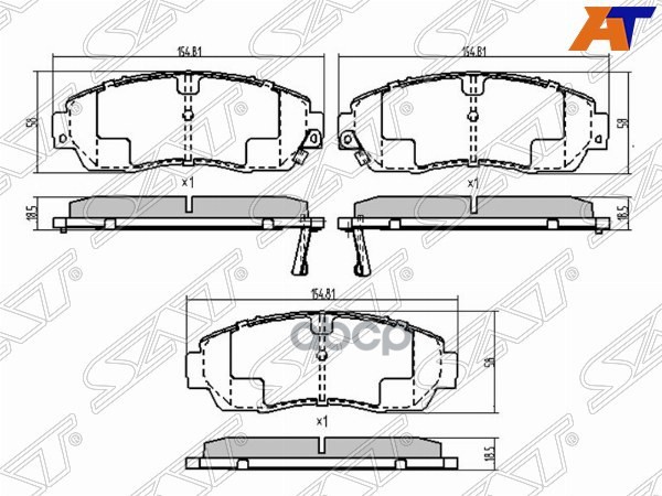 Колодки тормозные (Спереди) Haval F7 18-22 / F7x 19-22 Sat арт. ST-45022-SHJ-A50