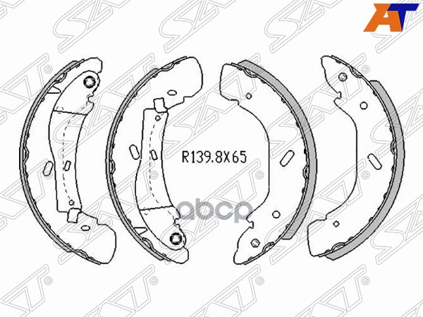 Колодки тормозные барабанные Ford Focus 04-08 / Transit 06-14 Sat арт. ST-4525732