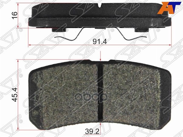 Колодки тормозные (Сзади) Mitsubishi ASX 10- / L200 07-16 Sat арт. ST-4605A487