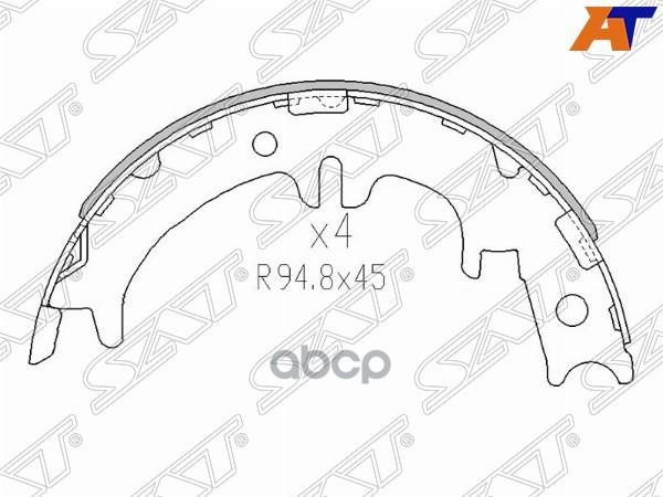 Колодки тормозные барабанные (Сзади/ Стояночный тормоз) Lexus RX 03-06 / Mitsubishi Pajero Sport 16- Sat арт. ST-46540-50010