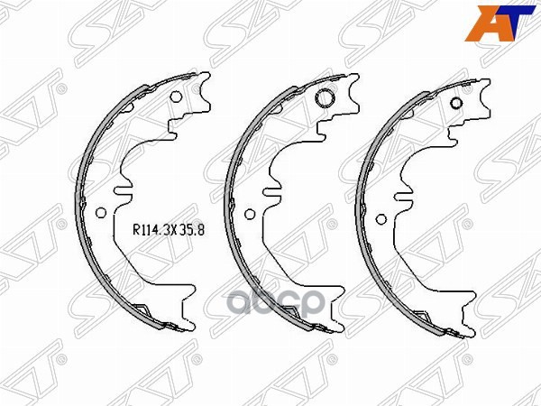 Колодки тормозные барабанные (Сзади/ Стояночный тормоз) Toyota Land Cruiser (J100,J80) 89-07 / Lexus Sat арт. ST-46550-60060
