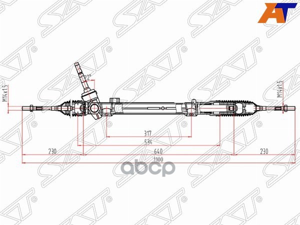 Рейка рулевая NISSAN X-TRAIL/QASHQAI 14- LHD Sat арт. ST-48001-4BA0A