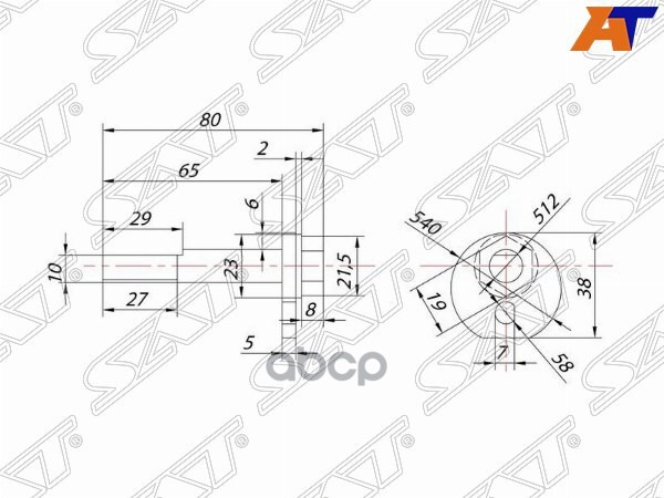 Эксцентрик RR рычага TOYOTA CELSIOR/CHASER/CRESTA/CROWN/MAJESTA/MARK2/LEXUS LS400 (болт) 92- Sat арт. ST-48190-22030