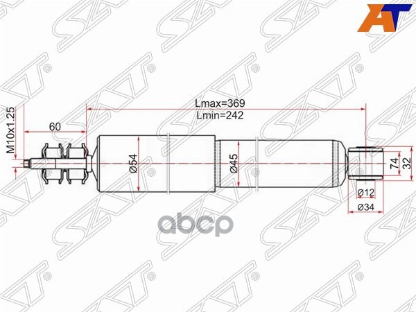 Амортизатор Передний Toyota Granvia/Grand Hiace/Regius/Touring Hiace Lh=Rh Sat арт. ST-48511-80045