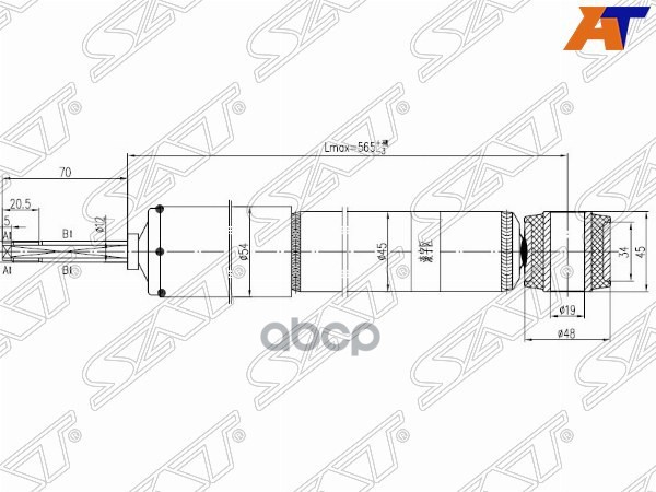 Амортизатор Задний Toyota Land Cruiser Prado 120/4Runner/Surf/Hilux 02-09 Lh=Rh Sat арт. ST-48530-69365