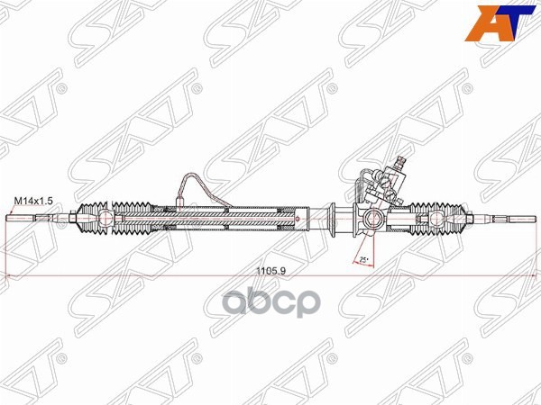 Рейка рулевая Suzuki Escudo 97-05 / Grand Vitara 97-05 Sat арт. ST-48580-65D51