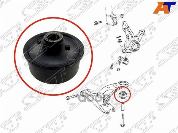 Сайлентблок рычага Toyota Allion (T240,T260) 01-21 / Avensis 03-08 Sat арт. ST-48655-29235