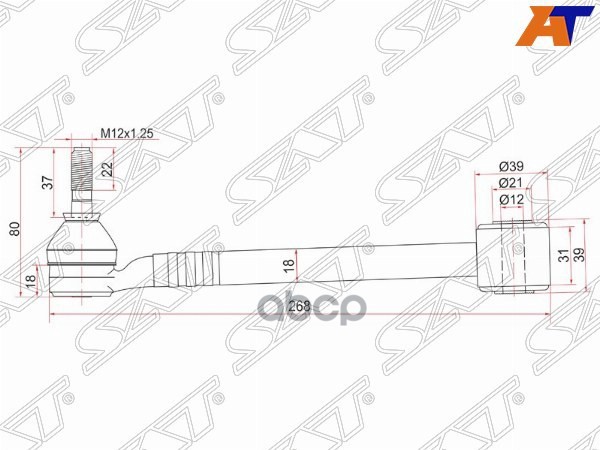 Рычаг подвески Toyota Crown 95-01 / Mark II 92-00 (Сзади) Sat арт. ST-48710-22300