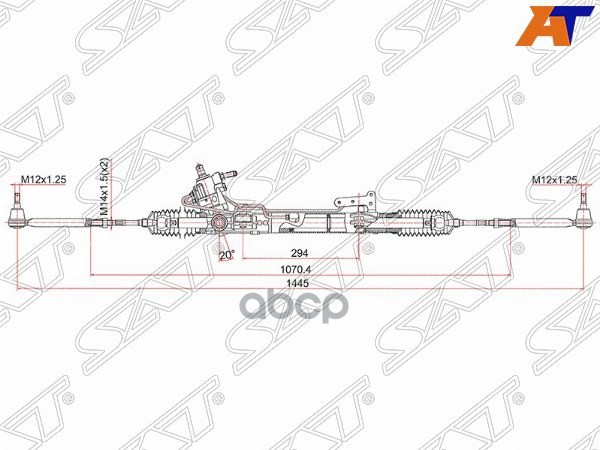 Рейка рулевая NISSAN TEANA J32 VQ25DE/VQ35DE 09- LHD Sat арт. ST-49001-JN00A