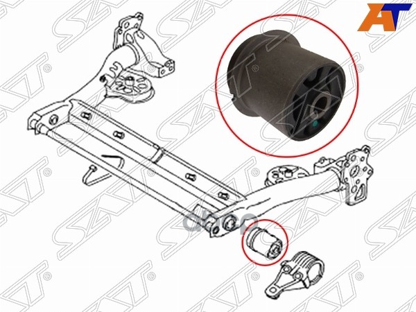 Сайлентблок балки Audi A6 97-05 / Volkswagen Passat 96-05 Sat арт. ST-4B0501521E
