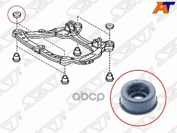 Сайлентблок подрамника Lexus RX 03-15 / Toyota Camry 96-11 Sat арт. ST-52213-28020