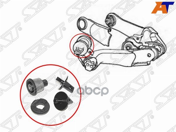 Сайлентблок рычага Honda Civic 11-15 / CR-V 06-18 Sat арт. ST-52370-SWA-A01-BF