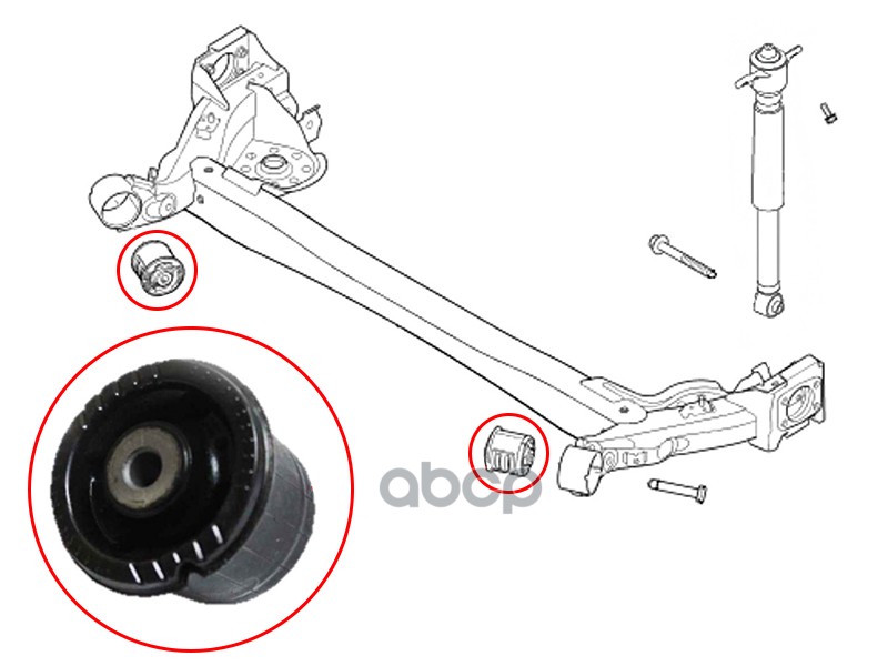 Сайлентблок балки Hyundai Solaris 17-20 / Kia Rio 16-20 Sat арт. ST-55160-H8000