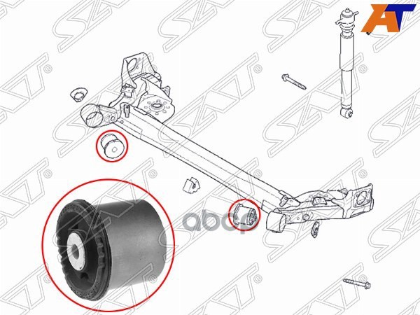 Сайлентблок балки Hyundai Creta 15-21 / Elantra 10-16 Sat арт. ST-55160-M0000